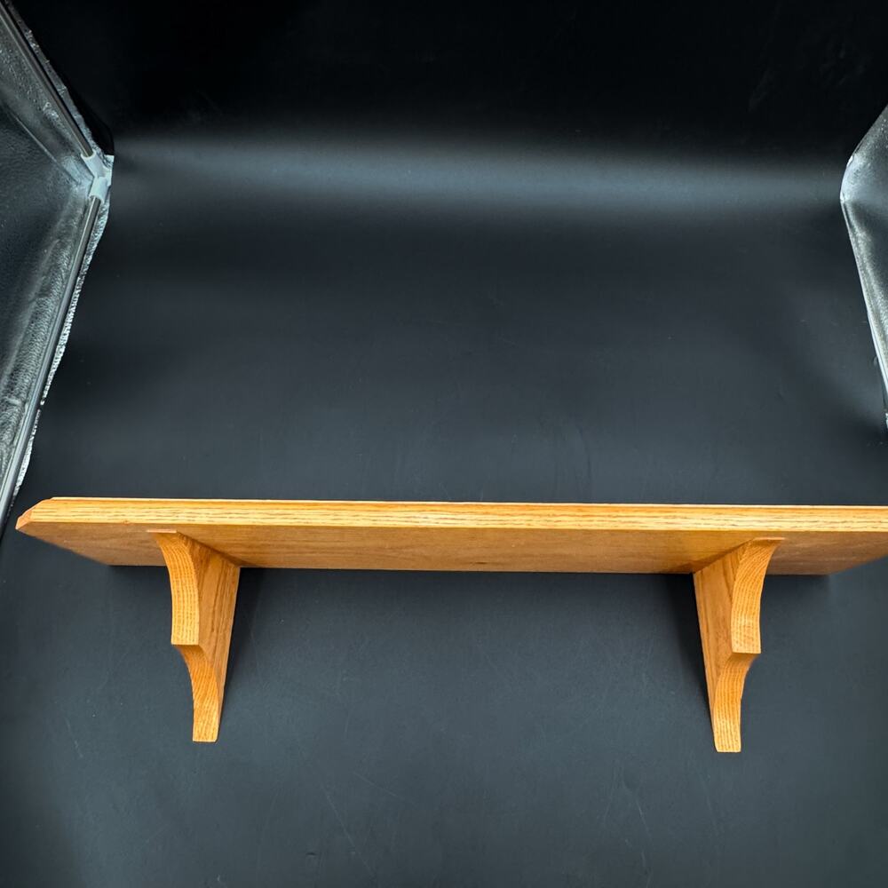 Vintage Solid Oak Wood Wall Shelf Display Knick Knack Countrycore Farmhouse